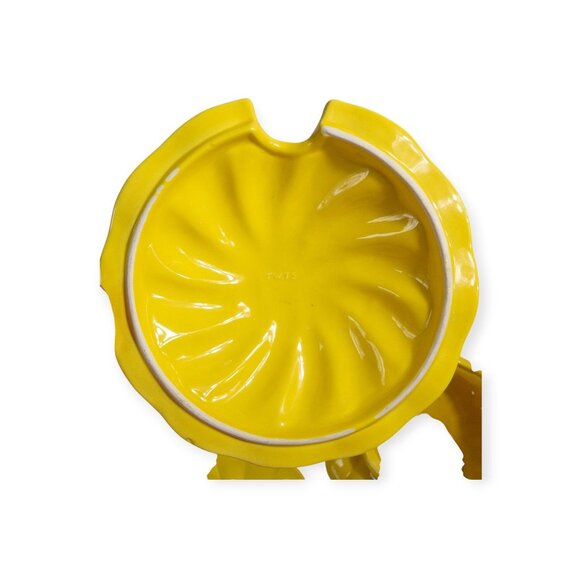 Vintage Sunshine Yellow Ceramic Tureen Set With Lid Matching Plate & Serving Spo - Picture 14 of 16